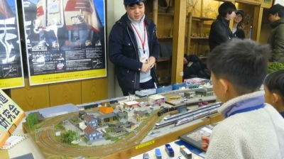 中部大学鉄道研究会のジオラマ