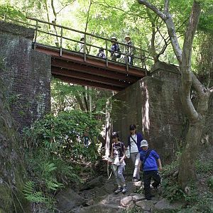 竹林橋の下を通って帰る